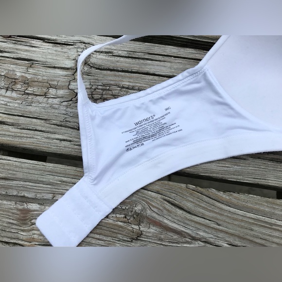 2/$10 Ladies 36C WARNERS Solid White Softest Tshirt Bra No Underwire Adj Strap - Picture 7 of 9